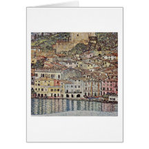 Malcesine On Lake Garda By Gustav Klimt Greeting Cards