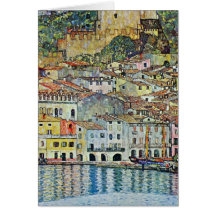 Malcesine on Lake Garda By Gustav Klimt Greeting Card