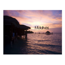 Maldives beach postcard