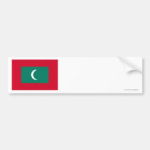 Maldives Flag Bumper Stickers