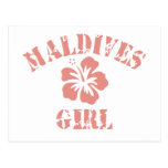 Maldives Pink Girl Post Card