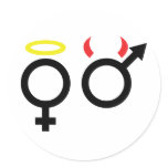 male and female icon stickers
