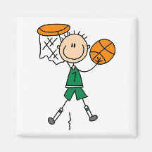 Male Basketball Player Tshirts and Gifts Refrigerator Magnet