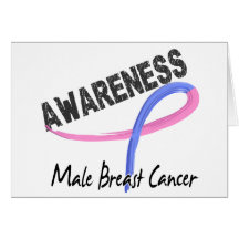 Male Breast Cancer Awareness 3 Greeting Card