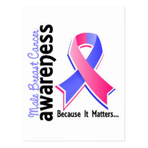 Male Breast Cancer Awareness 5 Post Card