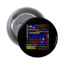 Male Breast Cancer Awareness Collage Button