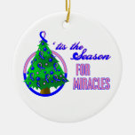 Male Breast Cancer Christmas Miracles Ornaments
