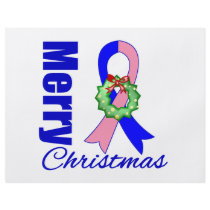 Male Breast Cancer Merry Christmas Ribbon Custom Flyer