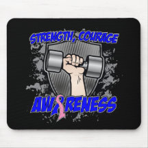 Male Breast Cancer Strength Courage Men Mouse Mat