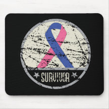 Male Breast Cancer Survivor Mens Vintage Mouse Mats