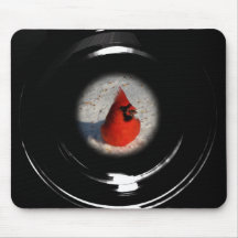 Male Cardinal Mouse Pad Telescope