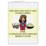 male chauvinist beer joke cards