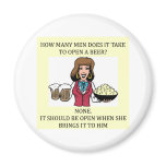 male chauvinist beer joke magnets