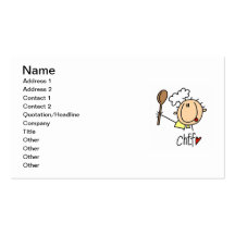 Male Chef Business Card Template
