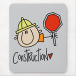 Male Construction Worker mousepads