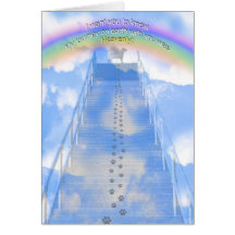 Male Dog Sympathy  Card - Stairway to Heaven