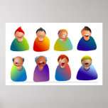 Male Emoticons Poster