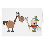 Male Farmer With Horse Cards