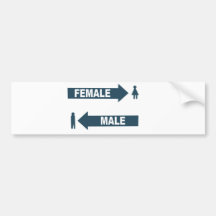 Male Female Bumper Sticker