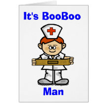 Male Nurse Red Hair Greeting Card to Customise