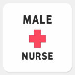 Male Nurse Square Stickers