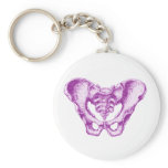 Male Pelvis Purple keychains