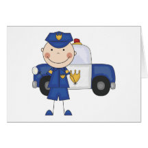 Male Police Officer Tshirts and Gifts Greeting Card