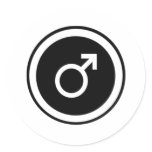Male Symbol stickers