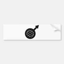 male volleyball icon bumper stickers
