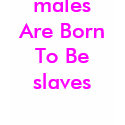 males Are Born To Be slaves t-shirts