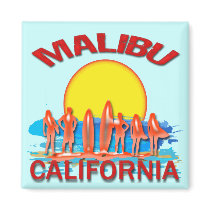 MALIBU BEACH CALIFORNIA REFRIGERATOR MAGNET