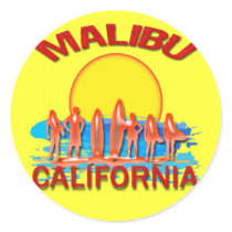 MALIBU BEACH CALIFORNIA STICKERS
