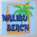 Malibu Beach Palm Tree posters