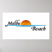 Malibu Beach Sunset Print