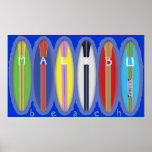 Malibu Beach Surfboards posters