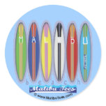 Malibu Beach Surfboards stickers