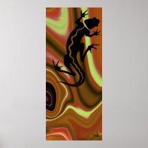 Malibu Salamander Print (camel/russet)