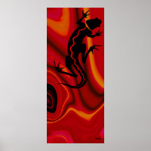 Malibu Salamander Print (fiery red)