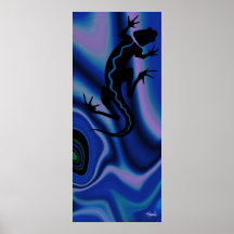 Malibu Salamander Print (indigo/blue)