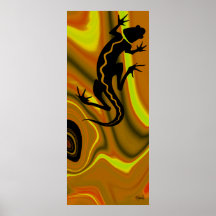 Malibu Salamander Print (mustard/yellow)