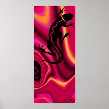 Malibu Salamander Print (violet/magenta)