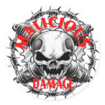 MALICIOUS DAMAGE SKULL STICKER