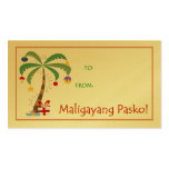 Maligayang Pasko Gift Tag - Christmas Palm Tree business cards