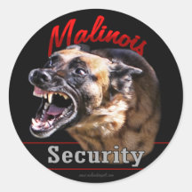 Malinois Security Sticker