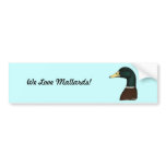 Mallard Drake Head bumper stickers