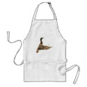 Mallard Duck in Flight aprons