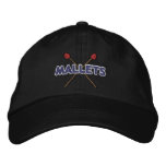 Mallet Sticks Crossed embroidered hats