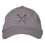Mallet Sticks Crossed embroidered hats