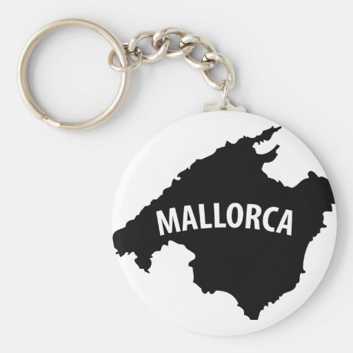 mallorca spain contour icon key chain