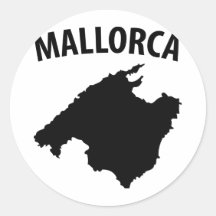 mallorca symbol round stickers